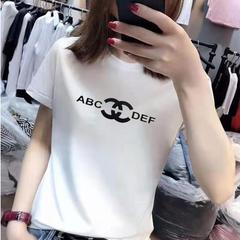 White T-shirt women's cotton top short sleeve loose women's half sleeve T-shirt