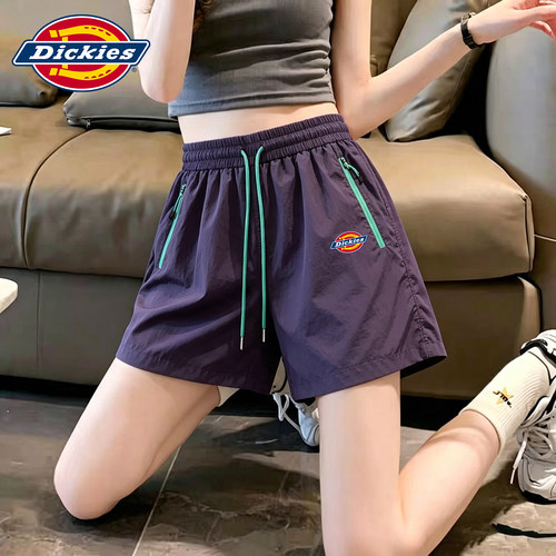 Dickies跑步健身运动五分短裤女2026夏季外穿冰丝速干宽松休闲裤