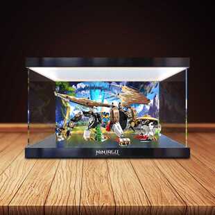 适用71809 龙大师伊戈特拼装手办积木模型亚克力带灯光彩绘收纳盒