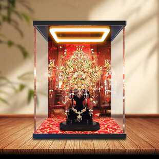 适用拼酷山海经十二凤仪冠3D立体拼图模型积木回型灯亚克力收纳盒