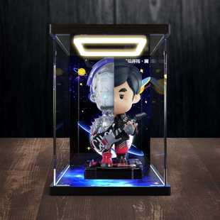 适用周杰伦上海演唱会同款手办咪咕*周同学元宇宙Q版灯光款收纳盒