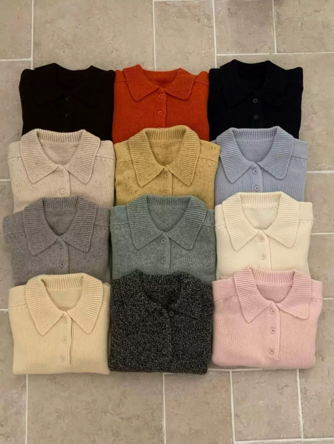 冬日调色盘！韩系简约翻领半开扣100羊毛针织衫女慵懒风百搭毛衣,女装/女士精品,毛衣,淘宝优惠券,粉丝福利购,淘宝优惠卷