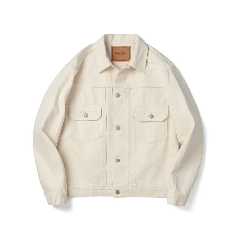 riskrider牛仔衣赤耳边