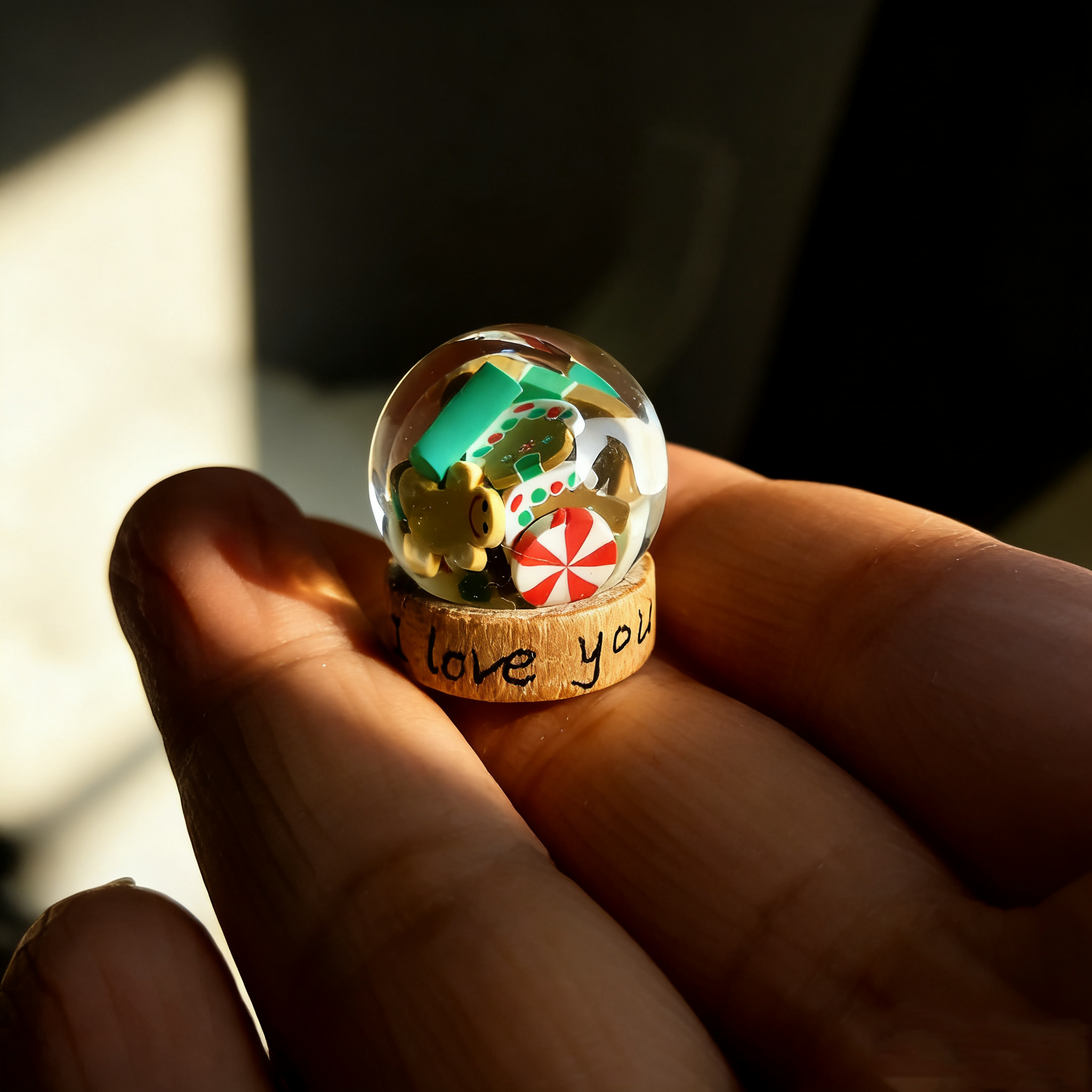 圣诞礼物微缩迷你圣诞球木质底座水晶球娃屋摆件桌面装饰品小礼物,节庆用品/礼品,圣诞装饰品,淘宝优惠券,粉丝福利购,淘宝优惠卷