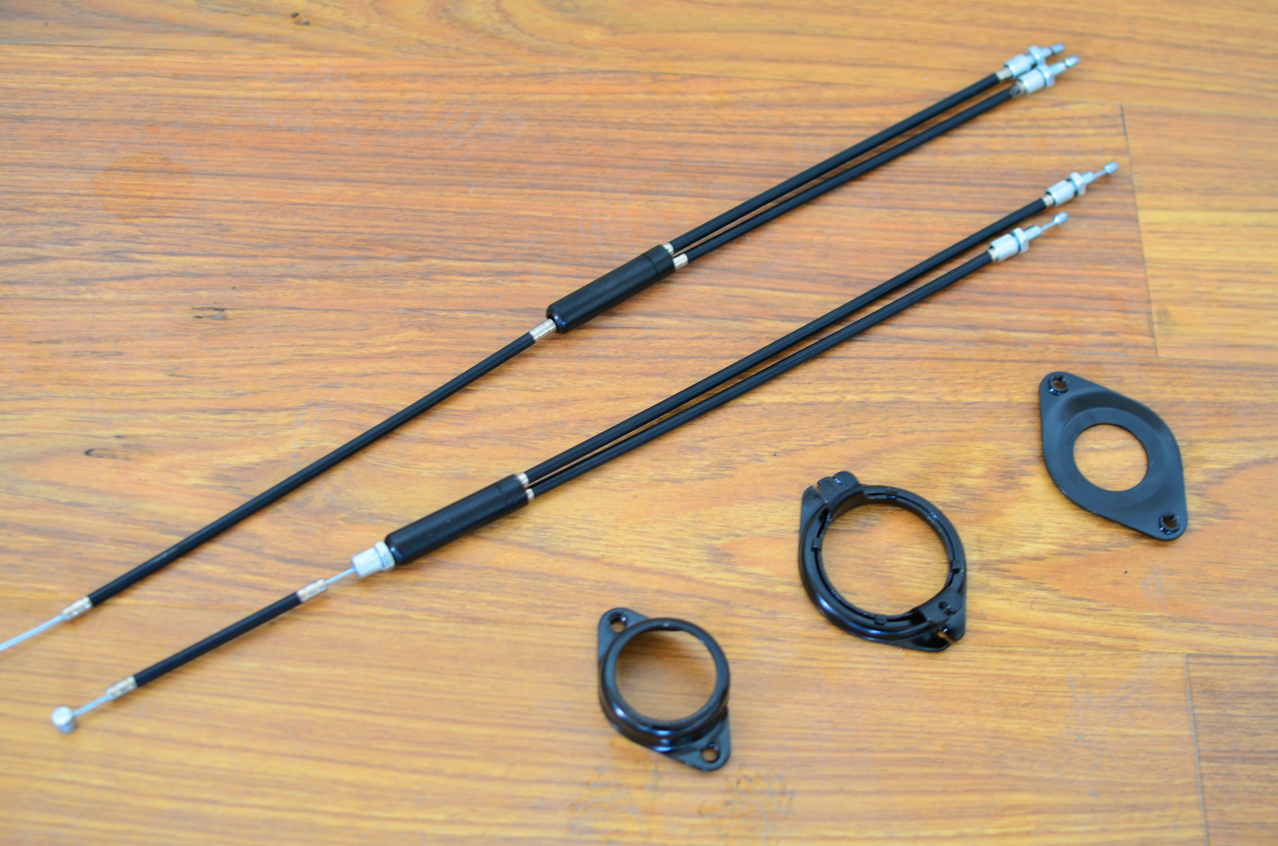 BMX表演车街车万向转旋转器带前后二合一刹车线全套360度旋转车把