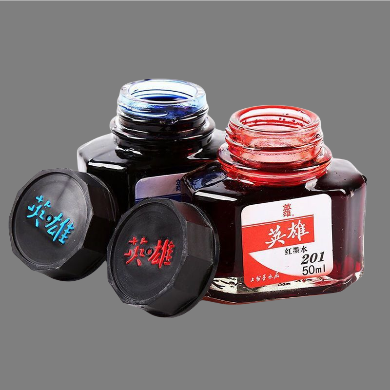 英雄墨水钢笔水非碳素墨水学生专用老师批改作业用钢笔蘸笔水批发