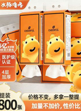 植护大包悬挂式抽纸整箱批家用实惠装餐巾纸厕纸擦手卫生纸巾