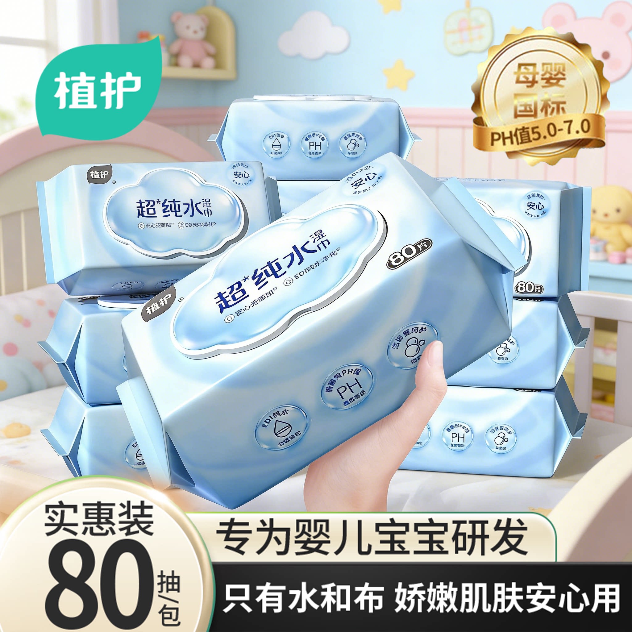 ֲ��80����ʪ��Ӥ���ֿڴ�ˮ�Ӻ�Ӥ�׶��ֿ�ƨʪֽ������ʵ��װ��2����?80��/������ˮ0����?ĸӤ���á�  8.83Ԫ