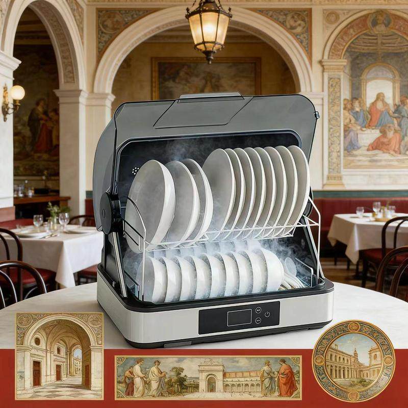 紫外线触屏饭堂消毒柜商用大容量茶杯快餐盘家用小型台式消毒柜