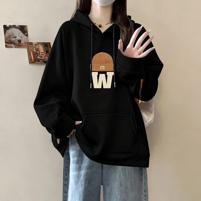 连帽加绒卫衣女款2025新款爆款