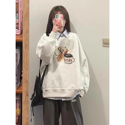 早秋卫衣女款2025新款爆款无帽