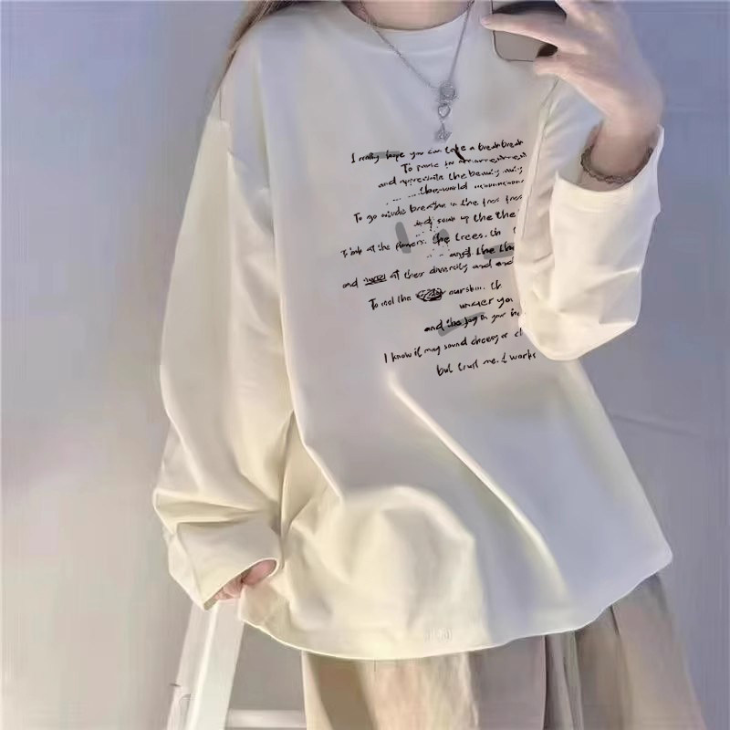 圆领纯棉长袖t恤女胖mm大码女装内搭白色上衣2026超火欧货打底衫,女装/女士精品,T恤,淘宝优惠券,粉丝福利购,淘宝优惠卷
