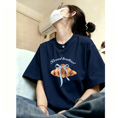 纯棉短袖t恤女2026新款夏韩系穿搭大码胖mm宽松慵懒风半袖上衣服