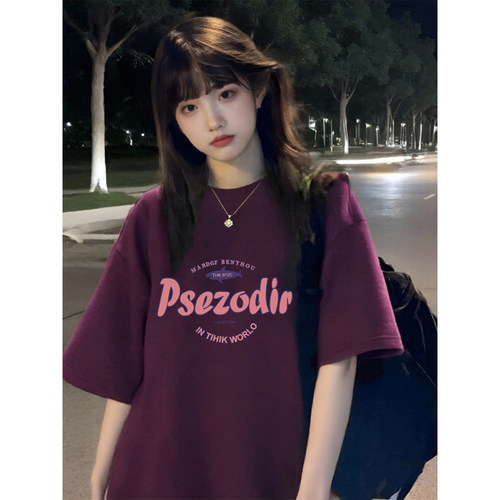 纯棉夏日短袖t恤女2025新款爆款