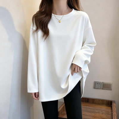 加绒打底衫女秋冬可外穿