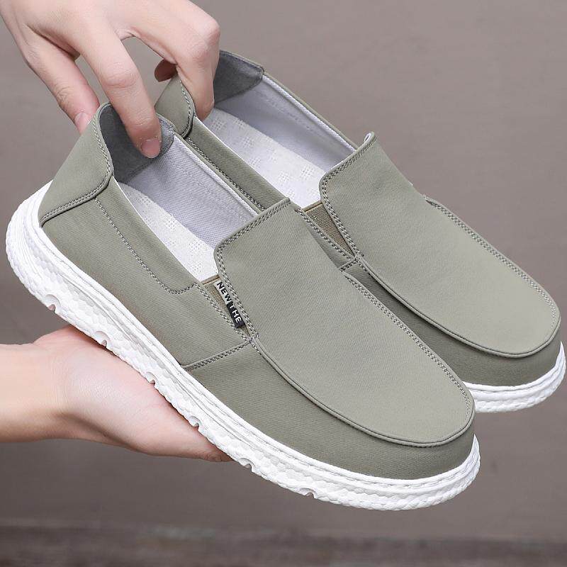 鞋子男鞋春秋款2025新款潮流百搭休闲鞋轻软底一脚蹬老北京布鞋男
