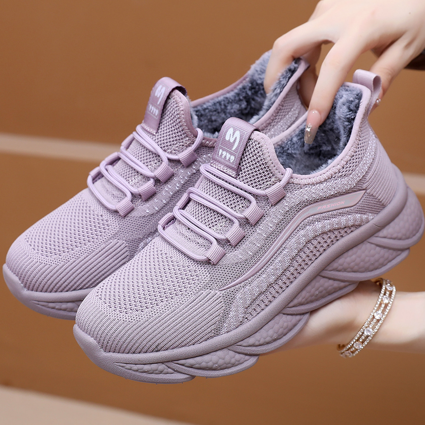 棉鞋女款老北京布鞋冬季飞织软面加绒保暖鞋户外运动休闲妈妈鞋子,女鞋,棉鞋,淘宝优惠券,粉丝福利购,淘宝优惠卷