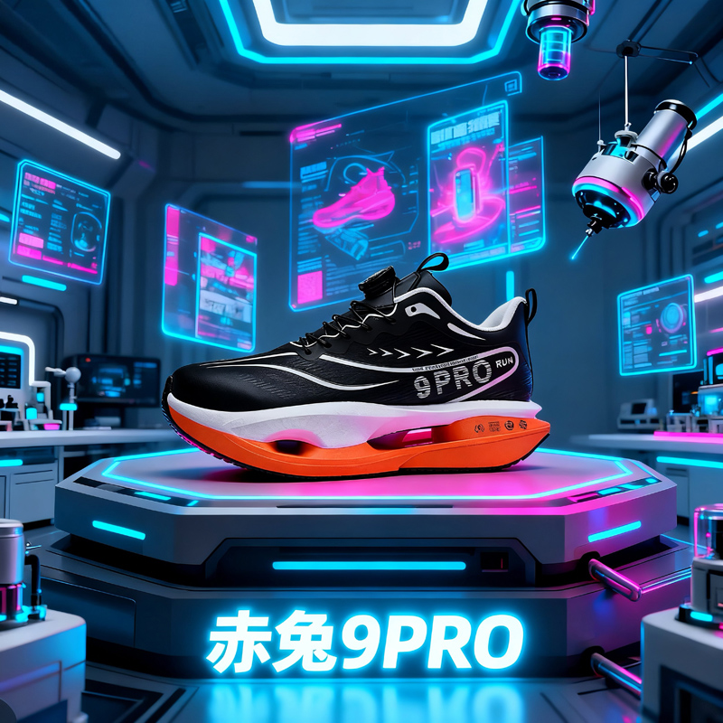 赤兔9pro碳板男童跑步鞋冬季皮面学生跑鞋超轻专业运动加绒二棉鞋