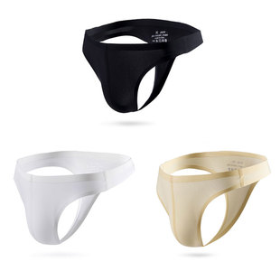 性感冰丝无痕tback男士丁字裤男用紧身夏季薄款裸感透气健身T裤头