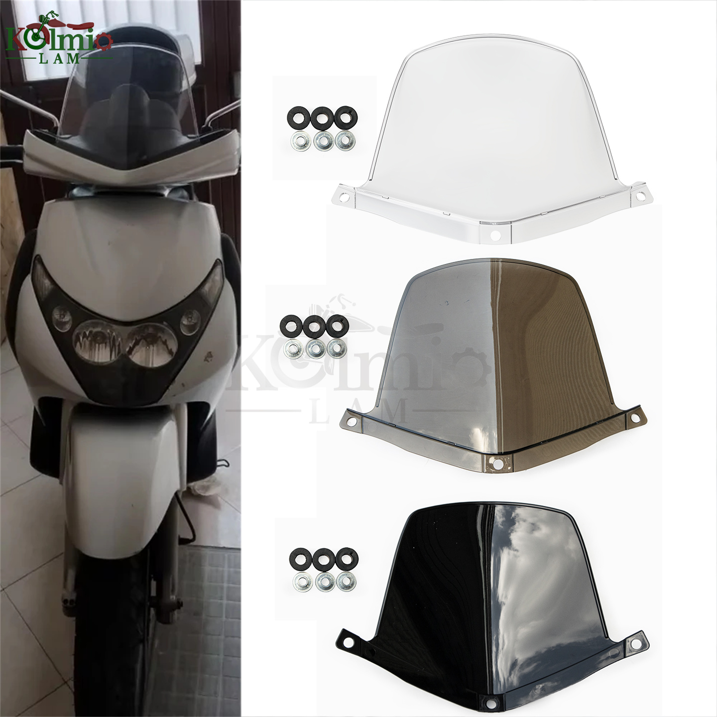 适用比亚乔贝弗利200 Beverly200 改装前挡风玻璃 导流罩 防风镜