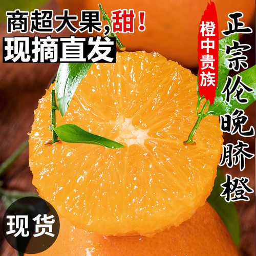 正宗纯甜伦晚脐橙9斤大果