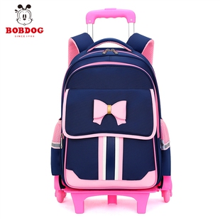 巴布豆拉杆书包小学生二三到六年级女童防水2025新款大容量可拆卸