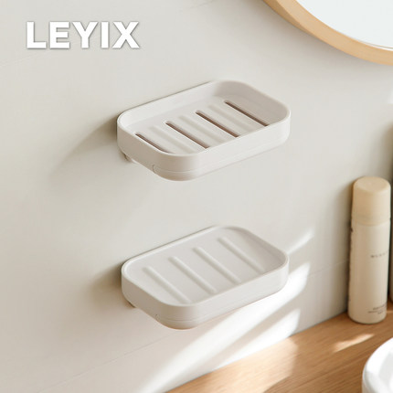 LEYIX193皂盒壁挂式香皂盒肥皂架沥水免打孔可拆卸置物架