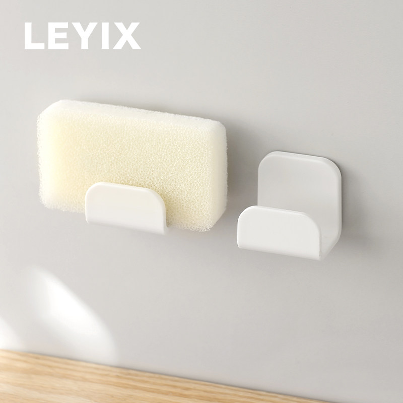 LEYIX204海绵挂钩免打孔沥水架百洁布钢丝球砧板厨房收纳架