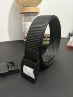 帆布腰带男款加长加厚防过敏过安检尼龙腰带塑料扣学生军训腰带