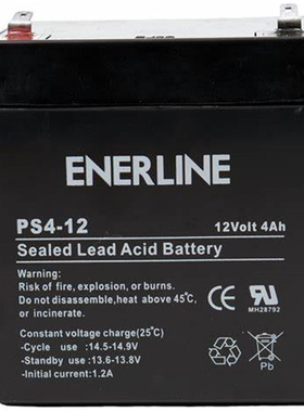 ENERLINE蓄电池 PS4-12 12Volt 4AH 免维护可充电电池