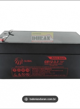 GLOBAL蓄电池 GB12-3.3 12Volts 3.3AH 免维护可充电电池