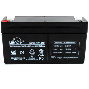 6V3.2AH免维护可充电铅酸蓄电池 3.2 LEOCH DJW6