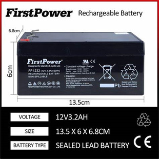 20HR 12V3.2AH 免维护可充电电池 FP1232 FirstPower蓄电池