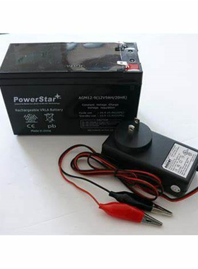 POWERSTAR蓄电池 AGM12-9 12V9AH/20HR 免维护可充电电池