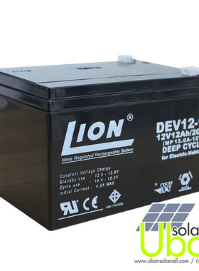 LION 蓄电池 DEV12-12 12V12AH/20HR 免维护铅酸电池