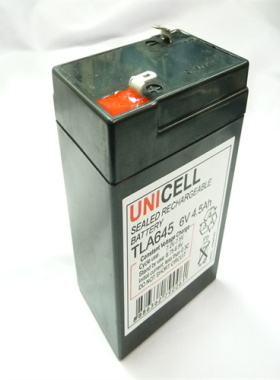 UNICELL 蓄电池 TLA645 6V4.5AH 免维护可充电铅酸 电池