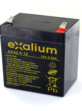 exalium蓄电池 EXA2.9-12 12V2.9AH免维护可充电铅酸电池