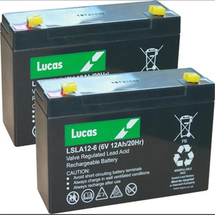 6V12AH 20HR免维护可充电铅酸电池 LSLA12 LUCAS蓄电池