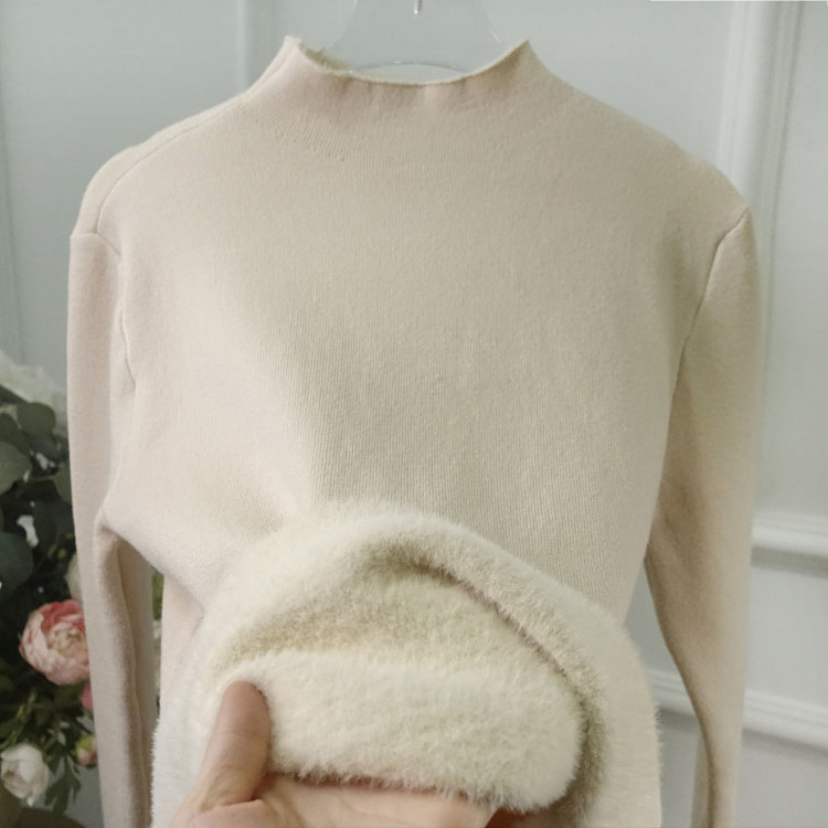新款半高领加绒加厚毛衣一体绒针织上衣长袖内搭女通勤,女装/女士精品,毛衣,淘宝优惠券,粉丝福利购,淘宝优惠卷