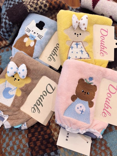 2025 双利新品 优妮熊系列毛巾浴巾干发帽浴裙珊瑚绒比纯棉吸水