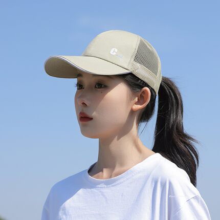 鸭舌帽男女士夏季网眼透气帽子韩版百搭防晒遮阳帽薄款网眼棒球帽