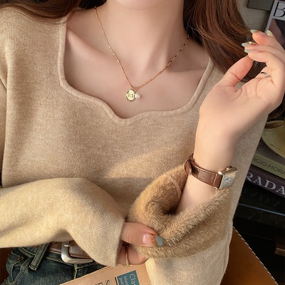 加绒打底衫女秋冬季外穿高级感加厚毛衣内搭2025新款低领保暖上衣