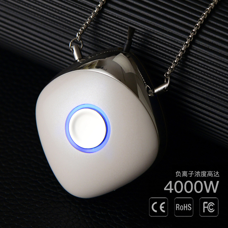 2025新款便携式USB负离子项链空气净化器挂脖式小巧随身佩戴