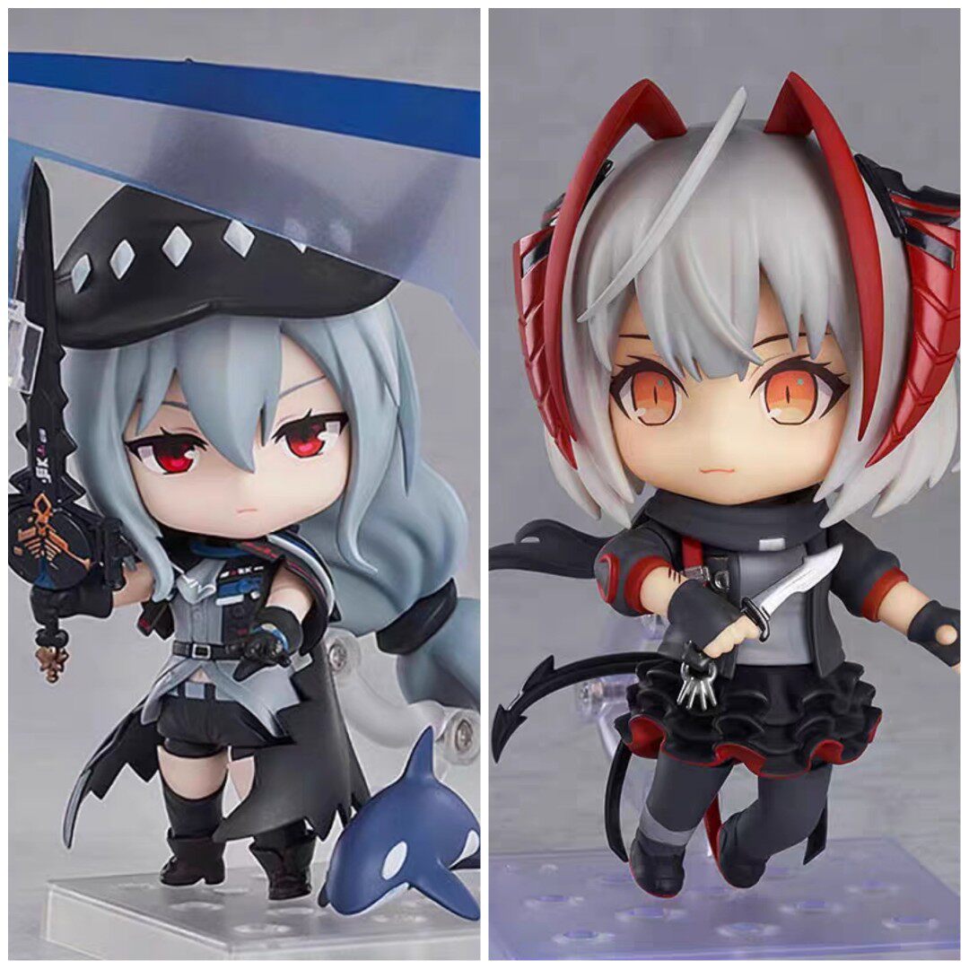 明日方舟游戏动漫q版斯卡蒂w陈手办粘土二次元模型桌面机箱摆件