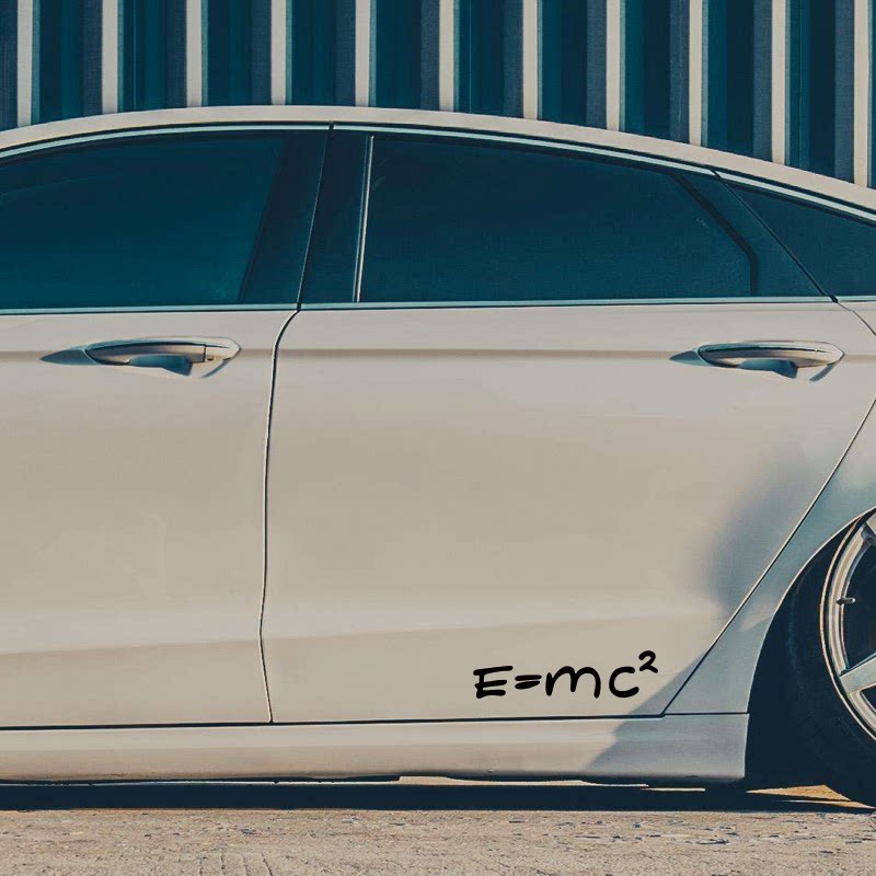 新款汽车车贴 汽车贴纸 爱因斯坦 改变世界的公式 质能公式 多色