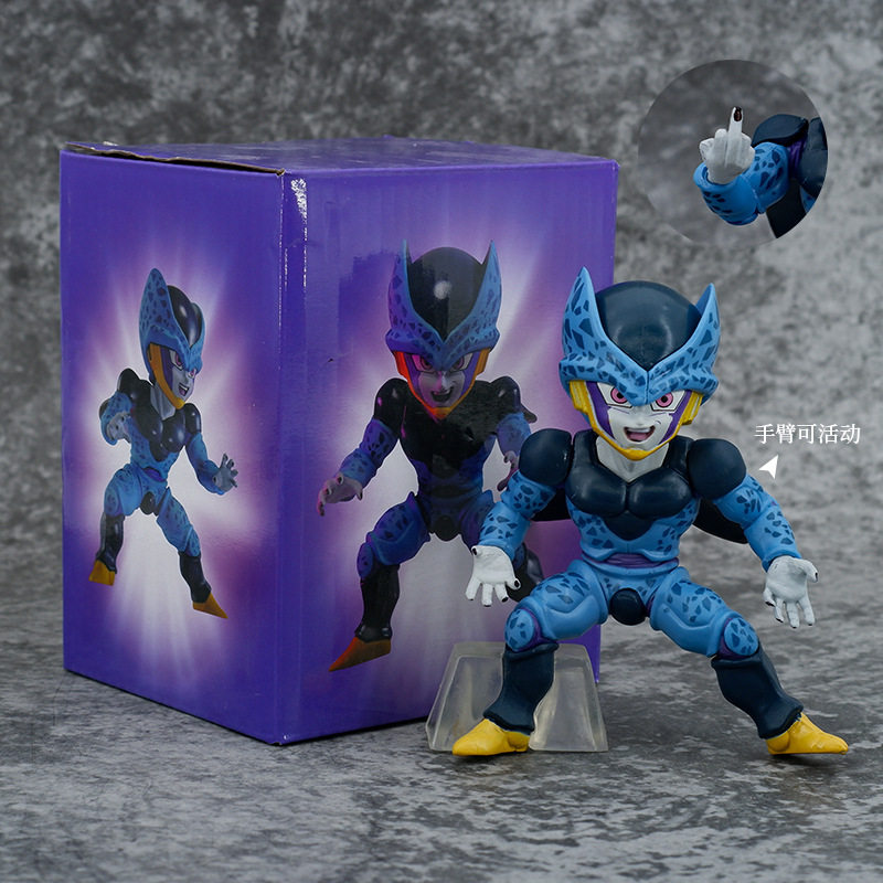 优质版动漫七龙珠人造人沙鲁蓝色小沙鲁换手手办模型摆件玩具礼物