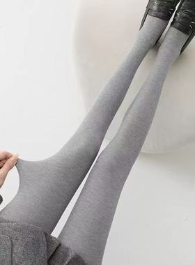 【小四粉丝专享】灰色打底袜连裤袜外穿保暖加绒加厚压力袜显瘦
