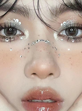 眼部亮钻贴片化妆脸上贴饰品眼妆贴钻珍珠贴面妆舞台创意脸部装饰
