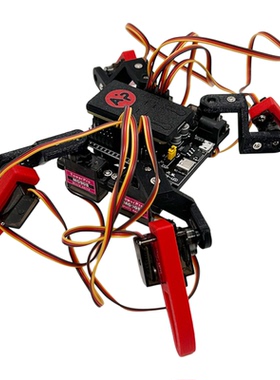 3D打印ESP32四足八舵机智能机器人MicroPython编程蓝牙WIFI遥控