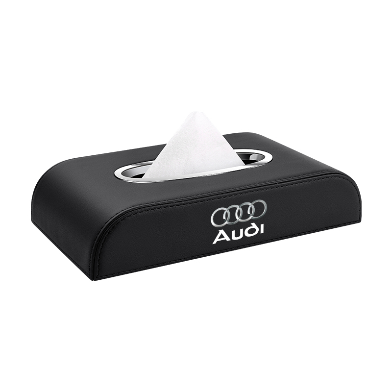 适用奥迪aS A4LA6LA5Q5LQ7Q3车载纸巾盒A7A3Q2L车内装饰用品抽纸